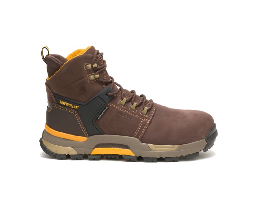 Panske Pracovne Topanky Caterpillar - CAT EDGE Waterproof Nano Toe - Tmavo Hnede ( 1407-IZUPQ )